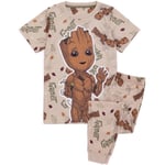 Guardians Of The Galaxy Pojkar Jag Är Groot All-Over Print Pyjamas S Brown 9-10 Years