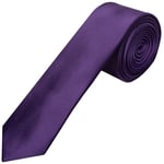 Handmade Plain Purple Satin Boys Tie Age 8-11 Wedding Prom Slim Thin Neck Tie