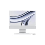 iMac 24-tommer Apple M3 med 8‑kjerners CPU, 8‑kjerners GPU / 24 GB / 1 TB SSD / Ingen / Magic Mouse / Magic Keyboard / Sølv