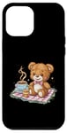 iPhone 12 Pro Max Cartoon teddy bear with honey and tea Case