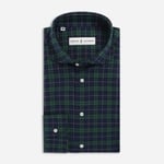 Flanel Slimline - Green-Blue Check