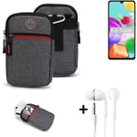 Holster + earphones for Samsung Galaxy A41 Belt Pouch