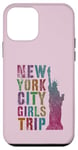 Coque pour iPhone 12 mini Pink NYC GIRLS TRIP NEW YORK CITY Summer Besties NY Family