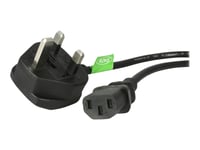 Startech.Com 3Ft (1M) Uk Computer Power Cable, Bs 1363 To C13 Power Cord, 18Awg, 10A 250V, Black Replacement Ac Power Cord, Monitor Power Cable, Bs 1363 To Iec 60320 C13 Kettle Lead - Pc Power Supply Cable (Bs13u-1M-Power-Lead) - Strömkabel - Bs 136