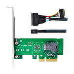 Cablecc Adaptateur de carte PCI-E 3.0 4.0 vers SFF-8643 et câble U.2 U2 SFF-8639 NVME PCIe SSD pour carte mère SSD