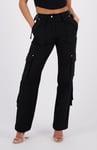 Black Bananas Oversized Cargo Pantalon Noir