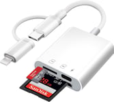 Lecteur De Carte Sd Pour Iphone Ipad - 3 En 1 Usb C Lecteur De Carte Sd Pour Micro Sd/Sd - Adaptateur De Carte Mémoire Photographie, Pour Iphone 15/16, Galaxy S24/S23, Huawei, Xiaomi