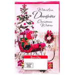 Simon Elvin With Love Daughter Sleigh Christmas Card (Pack of 6)