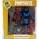 McFarlane Fortnite Beastmode Rhino 7in Action Figure 23 Moving parts 12+ New