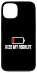 iPhone 13 Low Battery Need My Forklift Funny Forklift Operator Case