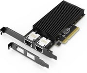 Carte réseau PCI-E 10G à Double Port RJ45, avec contrôleur X540, Gigaplus X540-T2 10Gb Ethernet Adapter with 2 * 10Gbe NIC, Support Windows/Linux/ESX Servers