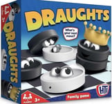 HTI Draughts Traditional Board Game - Skill Strategy Classic Family Indoor Fun