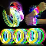 3-Pack - Glowsticks - Blinkande LED Armband multifärg