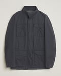 Herno Washed Cotton Field Jacket Navy