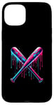 iPhone 15 Plus Cross Baseball Bat with SprinklesDrip Sports Player Softball Case