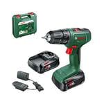 Bosch Home and Garden Perceuse-Visseuse sans fil EasyDrill 18V-40 (2 Batteries 2,0 Ah, Système 18 V, dans Coffret de Transport)