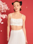 Sister Jane Dream Carolina Embellished Bralette Top, Ivory