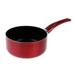 Sitram 713670 Casserole Aluminium Pressé CARMIN Ø 20 cm H 9 cm - Coloris Rouge Brillant - Revêtement anti-adhésif Whitford Xylan 2 couches sans PFOA, Manche thermorésistant - Tous feux sauf induction