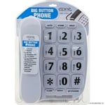 BIG BUTTON LANDLINE HOME CORDED TELEPHONE LARGE JUMBO ELDERLY FRAIL DESK WALL UK