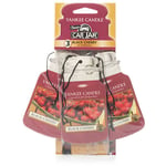 Yankee Candle 3 Pack Car Jar Air Freshener Fragrance Scent - BLACK CHERRY