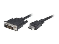 Techly - Adapterkabel - Dubbel Länk - Hdmi Hane Till Dvi-D Hane - 1 M - Dubbelt Skärmad - Svart - Formpressad, Tumskruvar, Stöd För 1080P