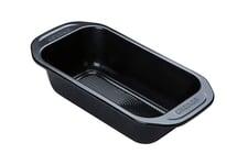 Circulon Ultimum 2lb Loaf Tin - Non Stick 9 Inch Loaf Tins for Baking, Freezer and Dishwasher Safe Carbon Steel Bakeware, Black