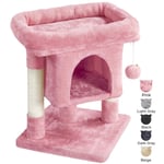 Yaheetech - Arbre à Chat Design avec Niche et Plate-Forme Arbre-griffoir Tour pour Chat Hauteur 59cm Rose