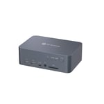 AV Access-dokkingstasjon og KVM-svitsj 2 til 2 USB-C & DP+HDMI til HDMI, 4K60Hz, 5x USB-A, 1x USB-C PD 60W, 3,5 mm AUX, SD-kortspor og Toslink