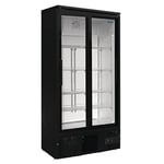 Polar Refrigeration G-Series 400W Upright Back Bar Cooler Display Fridge with Sliding Doors 490 Litre, Black, 2°C to 8°C, 1880(H)x920(W)x514(D)mm, 8 Shelves, Energy Rating C | GJ448