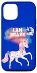 Coque pour iPhone 14 Pro Licorne Brave I AM BRAVE