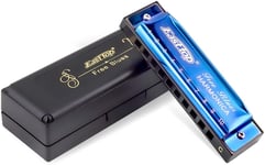 EASTTOP Blues Harmonica Key of C 10 Holes Harp Diatonic Mouth Organ Harmonica