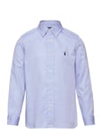 Slim Fit Cotton Oxford Shirt Tops Shirts Long-sleeved Shirts Blue Ralph Lauren Kids