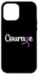 Coque pour iPhone 12 Pro Max Cancer du pancréas - Courage avec noeud ruban mauve