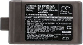 Kompatibelt med Dyson DC16 Car, 22.2V, 2000 mAh