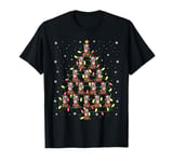 Coyote Santa Christmas Tree Lights Ugly Sweater Style T-Shirt