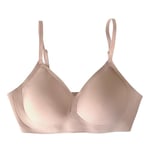 EBY Women's Seamless Adjustable Straps Bra, Opaque, Nude, S-Small