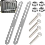 Kit de Support Boite Aux Lettres 215 x 24 mm Support pour Boîte au Lettre 2 Kits pour Fixer des Boîtes aux Lettres sur des Portails Ou des Clôtures (Argent, 215mm)