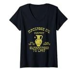 Womens Hanukkah Maccabee Oil Company Temple Oil Last 8 Days Jewish V-Neck T-Shirt