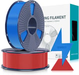 Filament PLA Haute Vitesse1.75 mm,Filament PLA pour Imprimante 3D rapide,Conçu pour l'impression à Grande Vitesse,HS-PLA Filament,Précision Dimensionnelle +/- 0.02 mm,2KG Bleu+rouge(Q529)