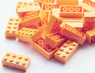 LEGO BRICKS 200 x BRIGHT ORANGE 2x4 Pin Brand New Sent in a Clear Sealed Bag