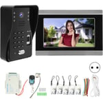 Carillon et sonnette Interphone vidéo filaire 7 pouces Mot de passe 1 moniteur Wifi pour tuya app Remote ic système de contrôle d'accès par empreinte