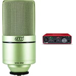 MXL 990 Condenser Microphone & Focusrite Scarlett Solo 3rd Gen USB Audio Interface, for the Guitarist, Vocalist, Podcaster or Producer, Studio Quality Sound, Red