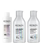 Redken Acidic Bonding Concentrate Pre-Treatment 190ml, Shampoo and Conditioner 300ml Bundle for Damaged Hair Bundle