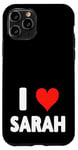 iPhone 11 Pro I Love Sarah - Heart Case