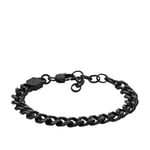 FOSSIL Bracelet chaîne Bold Chains en acier inoxydable, noir, pour homme, JF04634001