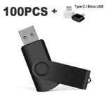 Clé USB 100,4 Go,8 Go,16 Go,32 Go,64 Go,2.0 pcs/lot,lecteur flash au pouce,cadeau gratuit - Type Black-128MB #A