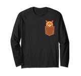 Funny ginger Cat in My Pocket, Ginger Lover Owner Long Sleeve T-Shirt