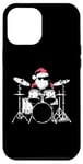 Coque pour iPhone 12 Pro Max Ensemble de batterie Père Noël – Batteur vintage pour amoureux de Noël