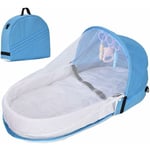 Forehill - Lit de Voyage bébé avec auvent moustiquaire, lit bébé Pliable Berceau avec moustiquaire Berceau lit de Voyage bionique Coton Respirant nid