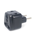 Adaptateur de voyage universel,2 en 1,prise de courant CE,prise US à EU,royaume-uni,US,ue,IL,noir/blanc,nouvelle-zélande,australie,1 pièce - Type EU UAE Plug-Black